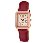 Casio Reloj de Mujer LTP-B190RGL-4BVER Pulsera Rojo | Esfera de oro rosa, caja rectangular