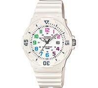 Casio Reloj de pulsera analógico, para mujeres y niños, barato Casio, Blanco brillante X Multicolor Lrw-200h-7bv, Rotación bidireccional