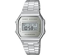 Casio Reloj de pulsera digital A168WEM-7, estándar, para hombre, mujer, niño, modelo extranjero, espejo plateado