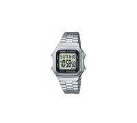 Casio Reloj Digital para Unisex de Automático con Correa en Acero Inoxidable Chapado en Platino A-178WA-1
