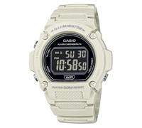 Casio Reloj Digital Unisex con Banda de Resina Blanca W-219HC-8BVDF, Correa