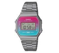 Casio Reloj digital unisex con esfera multicolor -A168WERB-2ADF, Multicolor, Correa