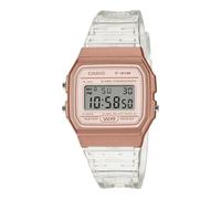 Casio - Reloj digital unisex F-91WS-7A3 vintage translúcido de resina con batería de 7 años, cronómetro y alarma diaria