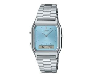 Casio Reloj Elegante AQ-230A-2A1, Azul Turquesa, Clásico