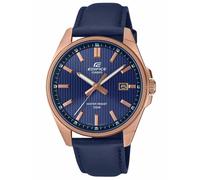 Casio reloj hombre analogico cuarzo con correa de cuero efv-150cl-2avu