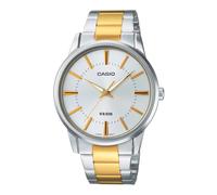 Reloj de cuarzo con esfera de plata de acero inoxidable dorado, para mujer Core LTP1303SG-7AV, de Casio