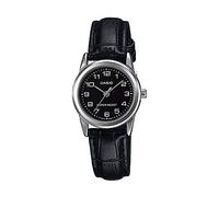 Casio Reloj Mujer Analogico Cuarzo con Correa de Cuero LTP-V001L-1B