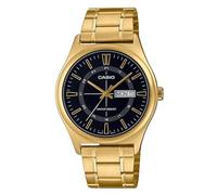 Casio Reloj para hombre - MTP-V006D-1CUDF esfera negra, dorado/negro, talla única, pulsera, Dorado / Negro, Talla única, Pulsera