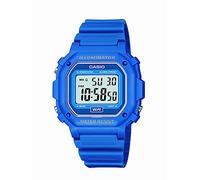Casio Reloj Unisex F-108WH-1ACF con Pantalla Digital Cuadrada Grande, de Cuarzo, Color Negro, Azul, 42.6 mm, Digital