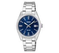 Casio UTP-1302PD-2A2 - Reloj unisex, esfera azul claro, correa de acero inoxidable, indicador de fecha, resistencia al agua hasta 50 metros, movimiento de cuarzo