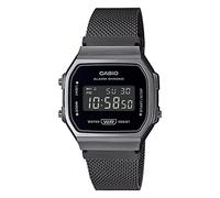 Casio Reloj digital A168WEMB-1BEF/A168WEMB-1B Original Vintage icónico Gris Gunmetal Retro