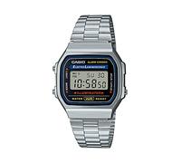Casio Reloj Cuarzo Unisex 35.00mm con dial Digital LCD y Correa de Pulsera de Metal Plata A168WA-1YES