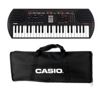 Casio SA-81 - Teclado portátil de 44 teclas, negro/gris claro, con bolsa de transporte negra