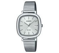 Casio Serie Core Ltp-B166 (30 Mm), Esfera Plateada Y Brazalete De