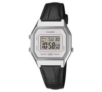 Casio Serie LA680WEL | Reloj Digital | Negro | Plata | Iluminador LED | Alarma | Señal de Hora por Hora | Calendario automático