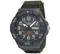 Casio Serie MRW200H | Reloj analógico para hombre | Diseño deportivo | Resistencia al agua de 100 metros | Pantalla de fecha | Bisel giratorio | Tiempo regular (HR, Min, SEC, PM, fecha, día) | Batería