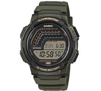Casio Serie WS-1800 | Reloj Digital | Verde | Iluminador LED con Brillo Posterior | Alarma | Hora Mundial | Calendario automático Completo