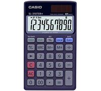 Casio SL-310TER+ Calculadora de Bolsillo, Pantalla de 10 dígitos, con euroconvertidor, Azul