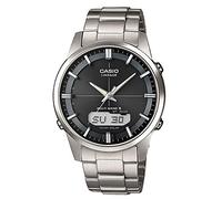 Casio WAVE CEPTOR Reloj Radiocontrolado y solar, Cristal de zafiro,Caja de titanio macizo, Negro, para Hombre, con Correa de Titanio macizo, LCW-M170TD-1AER