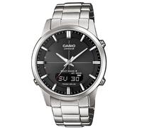 Casio LCW-M170D-1AER - Reloj Analógico/Digital de Cuarzo para Hombre con Correa de Acero Macizo y Cristal de Zafiro, 46.4 x 39.6 x 9.2 mm
