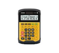 Casio WM-320MT - Calculadora básica (12 dígitos, resistente a polvo), color amarillo y negro