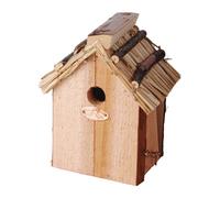 Casita Con Techo De Paja Para Escribano Y Aves Silvestres