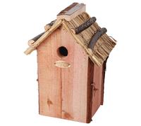 Casita Con Techo De Paja Para Jilguero Pajaritos Silvestres