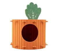 Casita cubierta para gatos - Cabaña semicerrada desmontable adorable, pequeña bodega en forma de zanahoria para gatitos - para perros y gatos animales de compañía - Descanso pequeño mediano