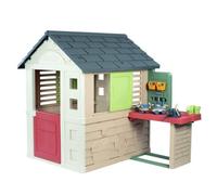 Casita de juego Smoby Life Nature 2 en 1 con taller y 39 accesorios
