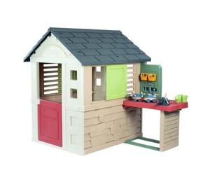 Casita de juego Smoby Life Nature 2 en 1 con taller y 39 accesorios