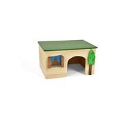 Casita de Madera para Conejos o Pequeños Mamíferos, Caseta Village madriguera (29x24x19 cm (Cuadrado))