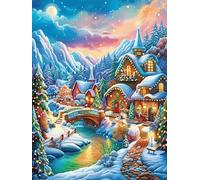 Casita de Navidad en el bosque nevado Puzzle 300 Piezas Cartón Blanco Premium Para Expertos Cuento de hadas tierno de acompañamiento Vacaciones Fines Semana Reducir Estrés Hobby Y Ocio Garantía Satisf