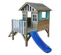 Casita elevada de madera con tobogán Lollipop Azul