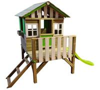 Casita elevada de madera con tobogán Lollipop Verde