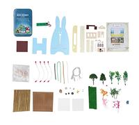Casita en Miniatura DIY de Madera, Kit Montaje Pequeña Casa con Luz LED, 233g - Desarrollo Manual y Creativo, Regalo Infantil Ideal para Niños y Familias