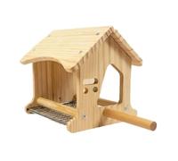 Casita Para Aves De Jaula de Cría en Madera Natural | Accesorios Jaulas Loros Madera Cama Y , Loros Pequeños Y Canarios, Salón, Hogar, Interior, Exterior, Aviario, Jardín,