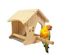 Casita para Aves De Jaula - Decoración De Cría Madera | para Pájaros | para Canarios Mascota Uso en Interior y Exterior Aviario Jardín Hogar y el Salón Decoración Pájaros