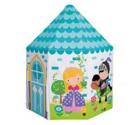 Intex Casita infantil tela, , 104x104x130 cm, Cabañas para niños interior, Con forma de castillo, color azul claro, Casita infantil tela plegable, Tienda de campaña niños (57003)