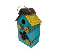 Casita para pájaros de madera - Casetas para pájaros de exterior - Simpáticas casetas para pájaros de madera para colgar | Elegante jaula para pájaros, decoración protectora multifuncional decorativa