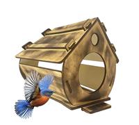 Casita para pájaros - Uso colgante | Caseta para nidos de madera para, ecología para colgar, para aislamiento acústico, para jardín | Para uso exterior en el patio del jardín para observar