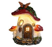 Casita solar jardín | Luz Solar De Resina Impermeable Decorativa - luces solares de jardín con forma de seta - Para Patio, Césped, Jardín, Balcón, Repisa De Ventana, Cabaña, Sendero Y Paisaje Al Aire
