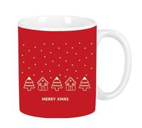 CASITAS MERRY XMAS - Taza Grande de Cerámica, Resistente, Ligera, Duradera, 350 ml, 8x9.5 cm