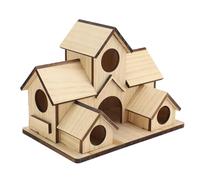 Casitas para pájaros para Exterior, casita de Madera para Pintar, casita Colgante de Varios Niveles para pájaros, Ideal para familias de pájaros, atrae Hermosas Aves a tu jardín