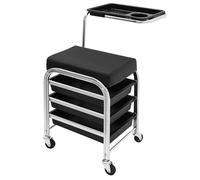 Caskunbsy Carro de almacenamiento para manicura, 4 herramientas universales de rodillo y pedicura, carrito de salón, carrito de manicura para el cuidado de la belleza, capacidad de carga de 100