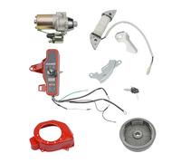 Caskunbsy Kit de arranque eléctrico de volante de inercia para Honda GX160 GX200 de 6,5 HP