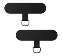 caslord 2 Parches Duraderos para Cordon Movil Universal Compatible con Todas Las Fundas de Teléfono -Negro