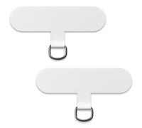 caslord 2 Parches Duraderos para Cordon Movil Universal Compatible con Todas Las Fundas de Teléfono -Blanco