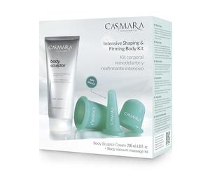 CASMARA - Crema Reafirmante Corporal Intensiva Acción Quemagrasas + Kit de Ventosas de Masaje para Mejora de la Firmeza, Elasticidad y Apariencia de la Piel con Efecto Remodelador
