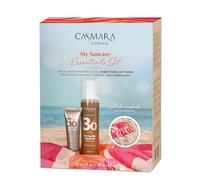 CASMARA Pack Protector Solar Facial SPF 50 y Aceite Corporal Bronceador My Suncare Essential Care Vitamin Oil Kit con L-Carnosina Tyrosine y Aceite de Monoi para Piel Sensible 2 Piezas