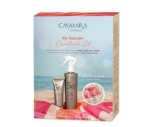 CASMARA Set Protector Solar Facial y Corporal Antiedad My Suncare Essentials Pack con Filtro SPF 50 Ácido Hialurónico y L-Carnosina para Todo Tipo de Piel Incluyendo Sensibles 2 Piezas
